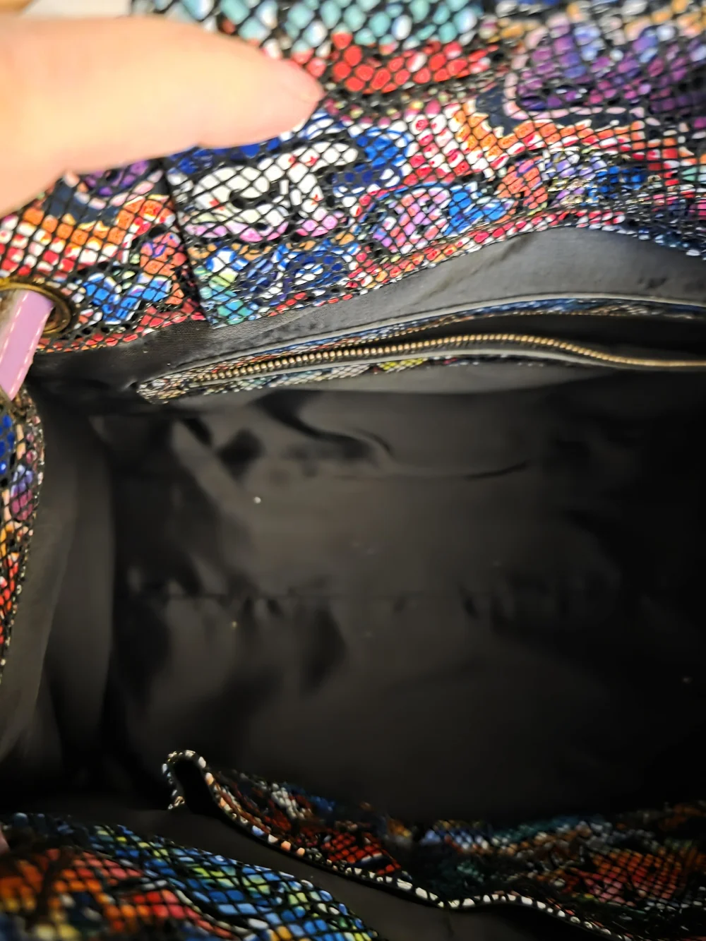 Tirisi Handmade Leather Multicolor Graffiti Satchel w/ Changeable Handles